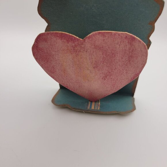 Vintage Handmade Heart Shaped Pop Up Card Valentines Day Pink Unique Crafting - Picture 3 of 5